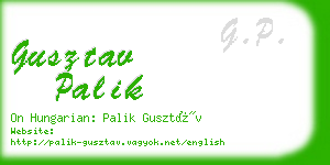 gusztav palik business card